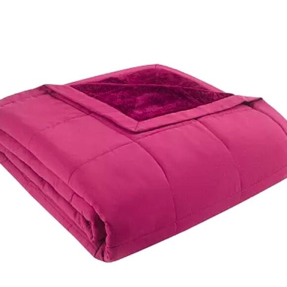 Martha Stewart Down  Reverse Plush Blanket Queen - Picture 6 of 7